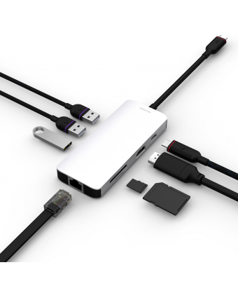 Hub Unisynk USB-C 8 en 1 - adaptateur multiport