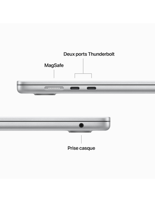 Apple MacBook Air M2 15 pouces (2023) Argent 16 Go/512 Go (MQKT3FN