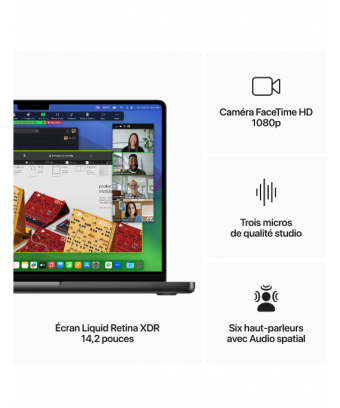 Apple MacBook Pro M3 Pro 14 pouces Space Black