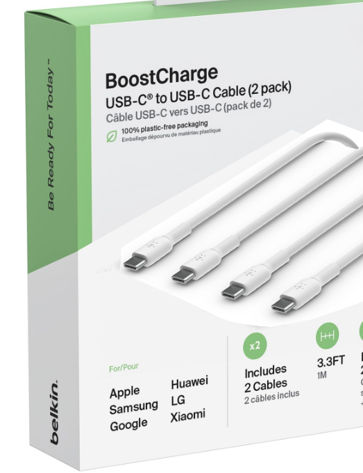 Cable USB-C vers USB-C pack de 2