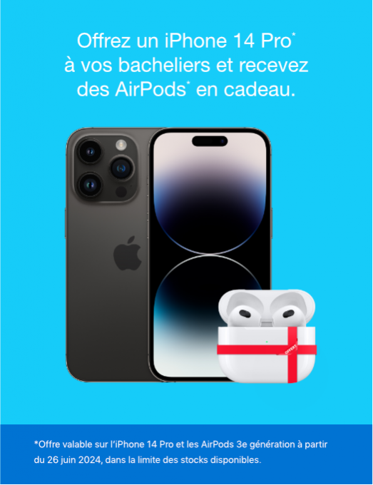 iPhone 14 Pro et AirPods 3 Offert