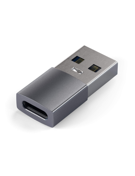 Adaptateur Satechi Type-A vers Type-C Space Gray