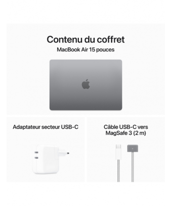 Apple MacBook Air M3 15 gris sidéral