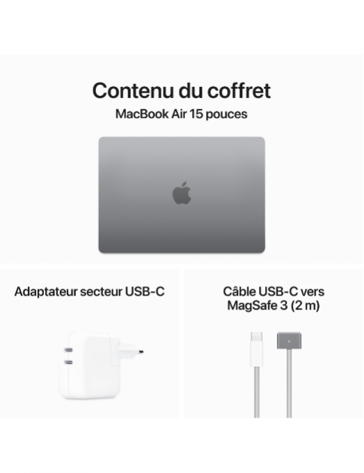 Apple MacBook Air M3 15 gris sidéral