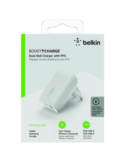 Chargeur secteur Belkin USB-C et USB-A