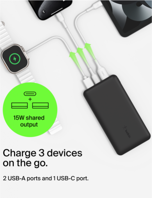 Power bank boostcharge 3 ports 10k