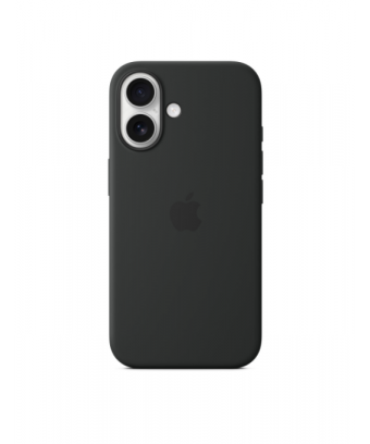 Coque en silicone avec MagSafe pour iPhone 16 - Noir