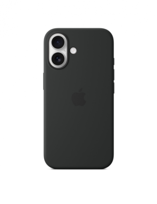 Coque en silicone avec MagSafe pour iPhone 16 - Noir