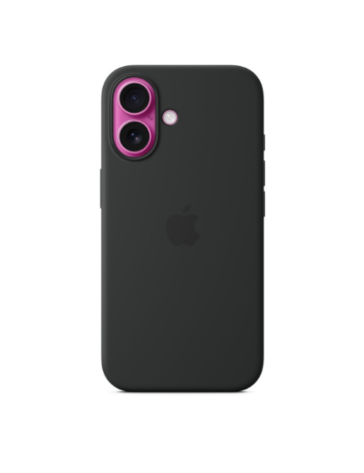 Coque en silicone avec MagSafe pour iPhone 16 - Noir