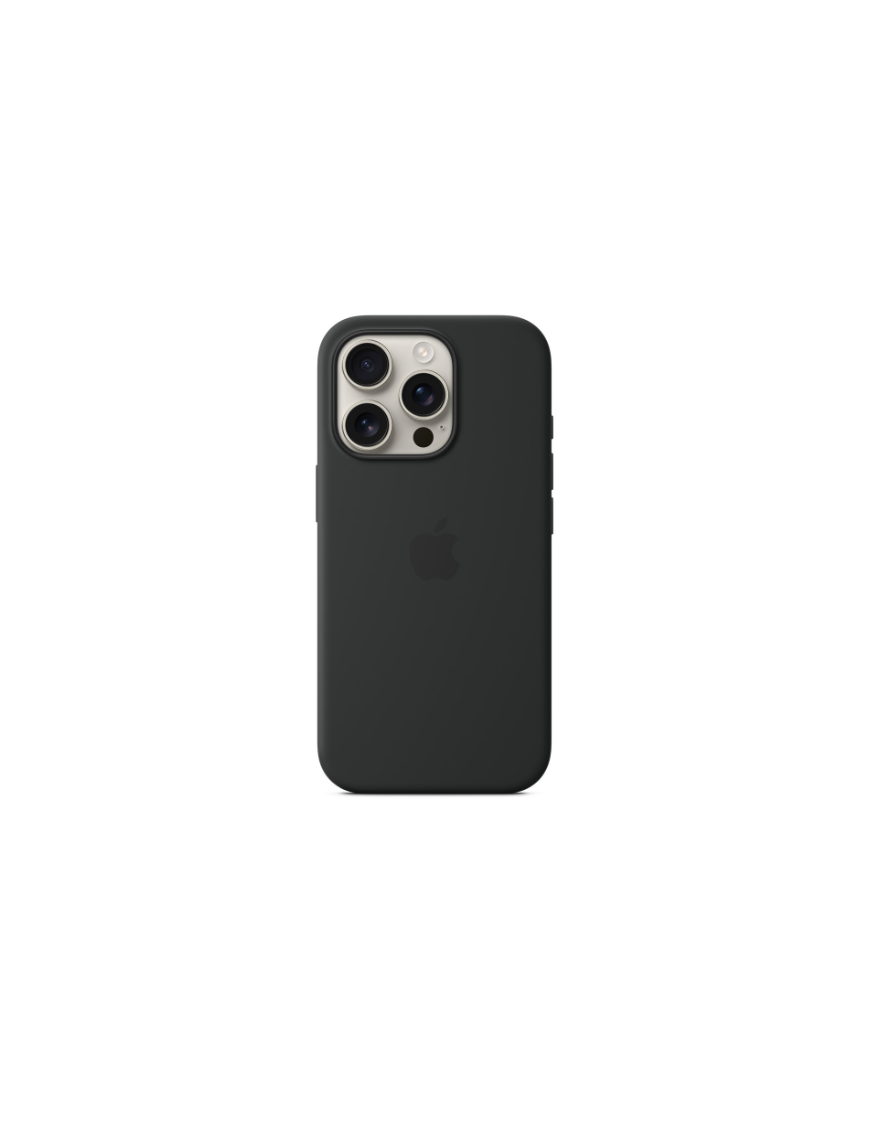 Coque en silicone avec MagSafe pour iPhone 16 Pro - Noir