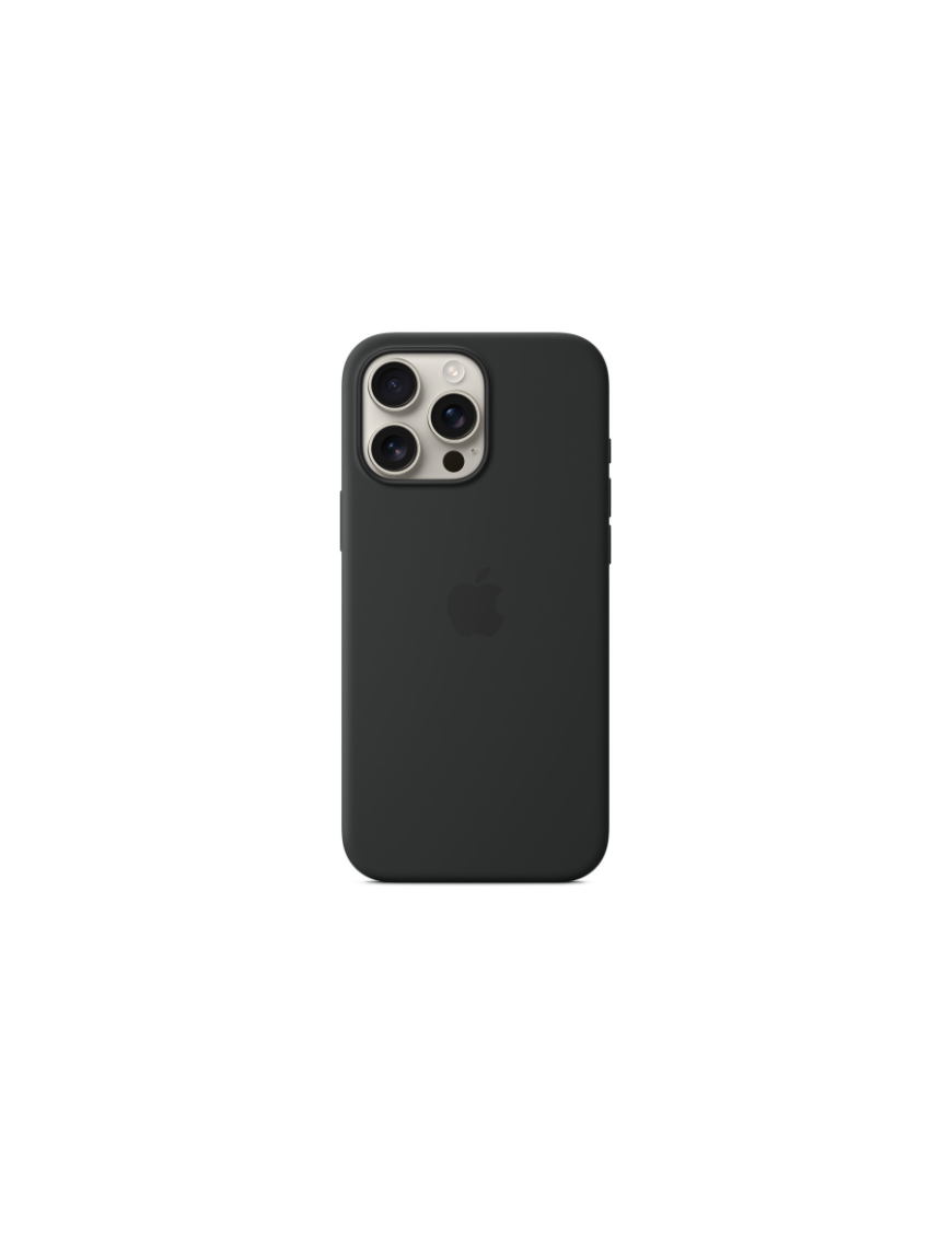 Coque en silicone avec MagSafe pour iPhone 16 Pro Max - Noir