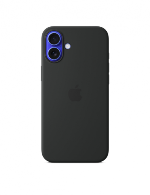 Coque en silicone avec MagSafe pour iPhone 16 Plus - Noir