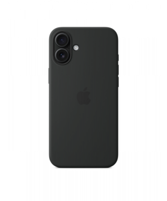 Coque en silicone avec MagSafe pour iPhone 16 Plus - Noir