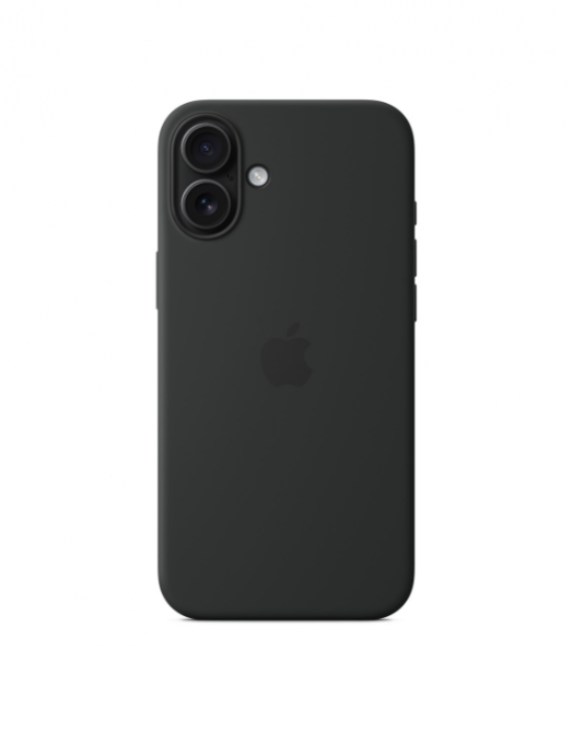 Coque en silicone avec MagSafe pour iPhone 16 Plus - Noir