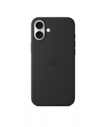 Coque en silicone avec MagSafe pour iPhone 16 Plus - Noir