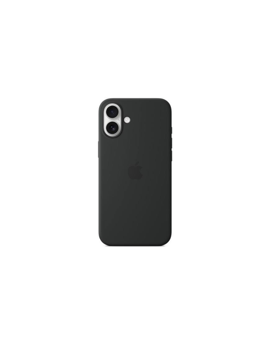 Coque en silicone avec MagSafe pour iPhone 16 Plus - Noir