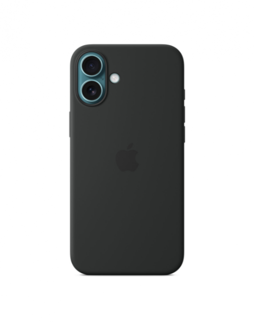 Coque en silicone avec MagSafe pour iPhone 16 Plus - Noir