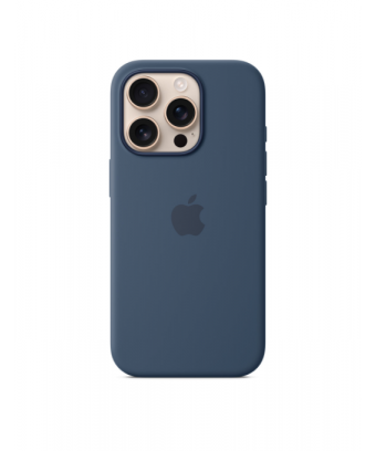 Coque en silicone avec MagSafe pour iPhone 16 Pro - Denim