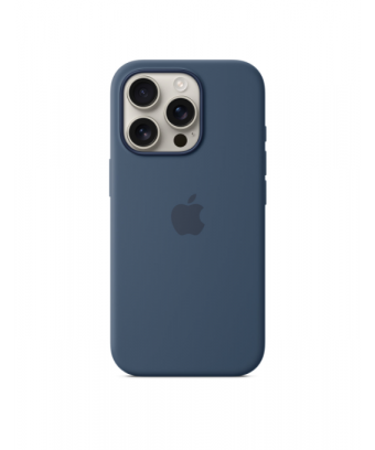 Coque en silicone avec MagSafe pour iPhone 16 Pro - Denim