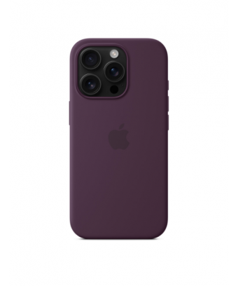 Coque en silicone avec MagSafe pour iPhone 16 Pro - Prune