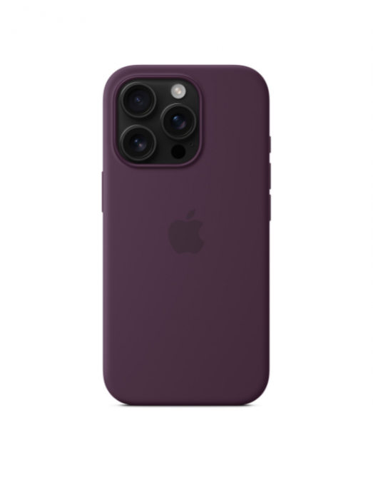 Coque en silicone avec MagSafe pour iPhone 16 Pro - Prune