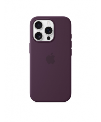 Coque en silicone avec MagSafe pour iPhone 16 Pro - Prune