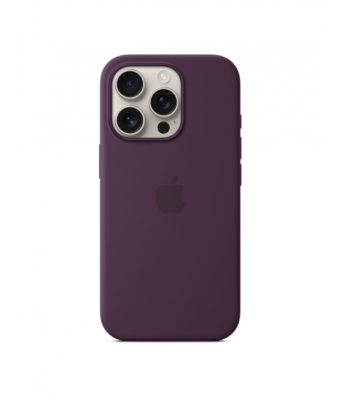 Coque en silicone avec MagSafe pour iPhone 16 Pro - Prune