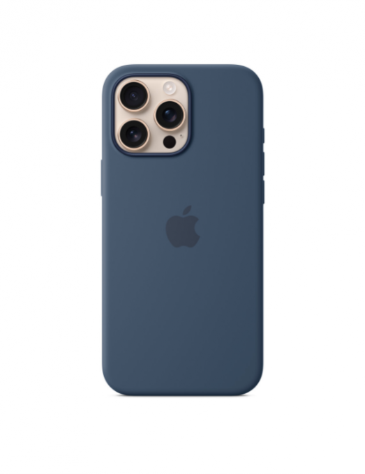 Coque en silicone avec MagSafe pour iPhone 16 Pro Max - Denim