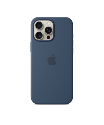 Coque en silicone avec MagSafe pour iPhone 16 Pro Max - Denim