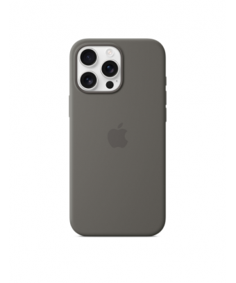 Coque en silicone avec MagSafe pour iPhone 16 Pro Max - Gris minéral