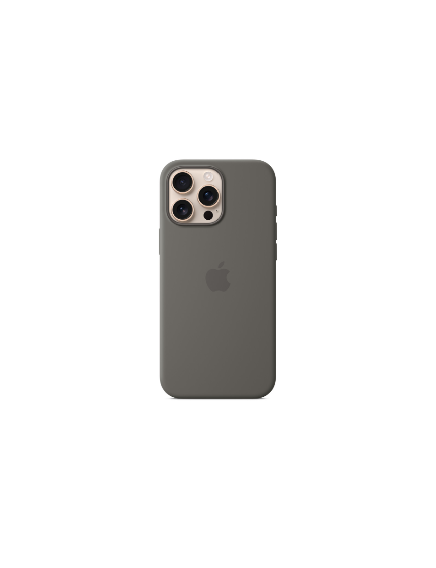 Coque en silicone avec MagSafe pour iPhone 16 Pro Max - Gris minéral