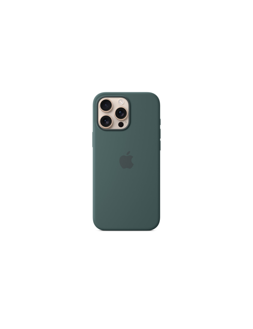 Coque en silicone avec MagSafe pour iPhone 16 Pro Max - Vert lacustre