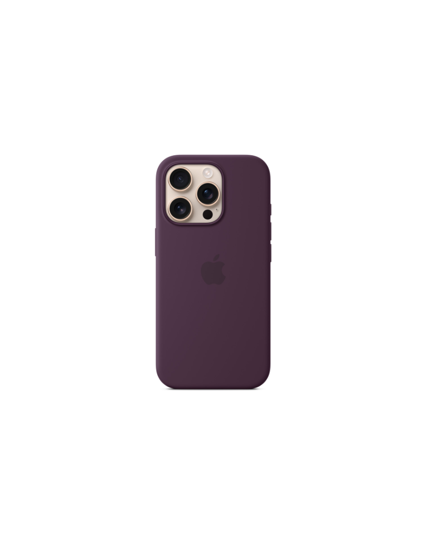 Coque en silicone avec MagSafe pour iPhone 16 - Prune