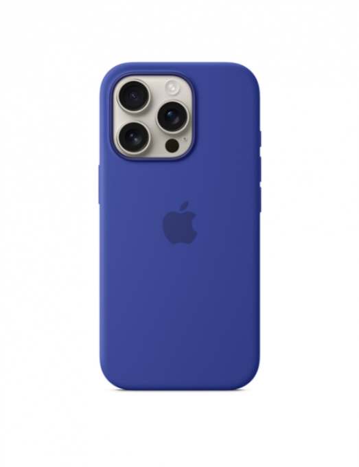 Coque en silicone avec MagSafe pour iPhone 16 - Outremer