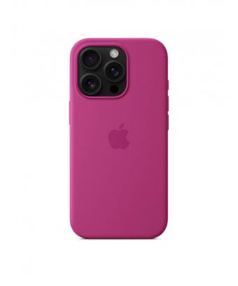 Coque en silicone avec MagSafe pour iPhone 16 Pro - Fuchsia