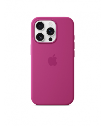 Coque en silicone avec MagSafe pour iPhone 16 Pro - Fuchsia