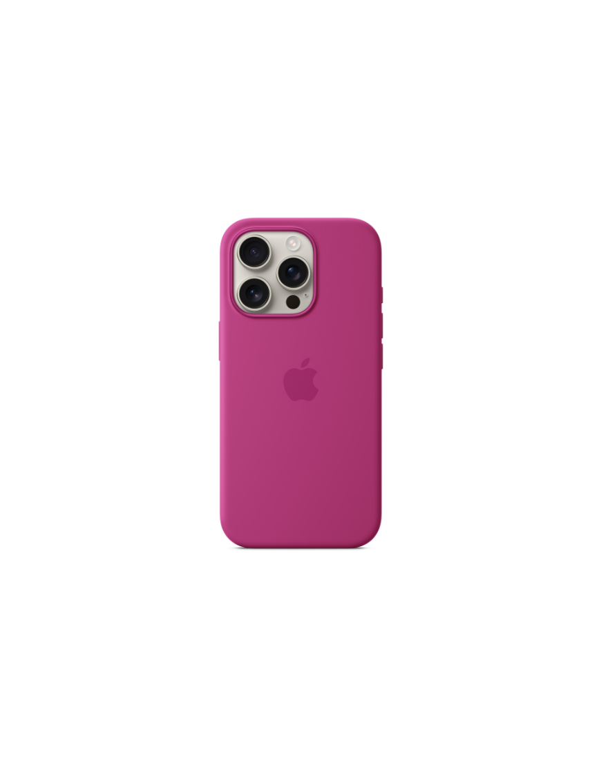 Coque en silicone avec MagSafe pour iPhone 16 Pro - Fuchsia