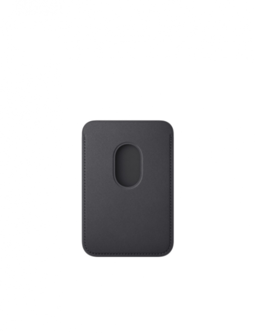 Porte‑cartes en tissage fin pour iPhone avec MagSafe - Noir