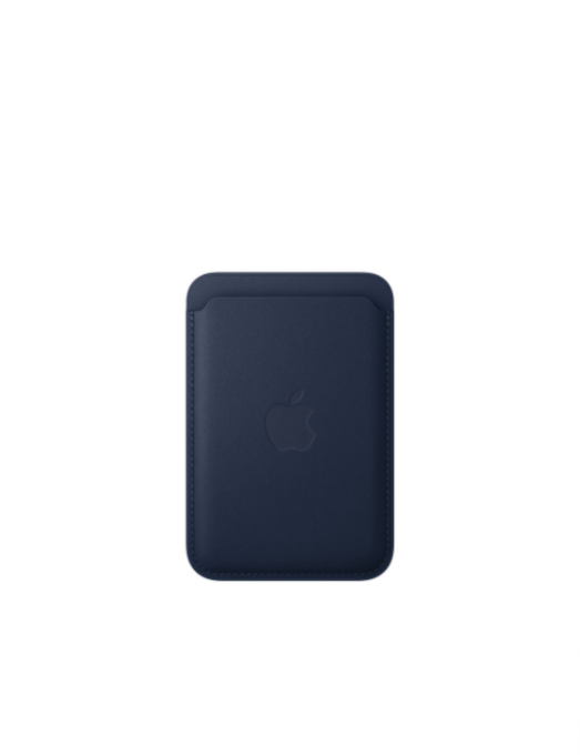 Porte‑cartes en tissage fin pour iPhone avec MagSafe - Bleu intense