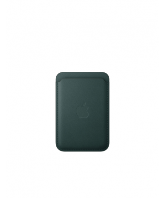 Porte‑cartes en tissage fin pour iPhone avec MagSafe - Vert foncé