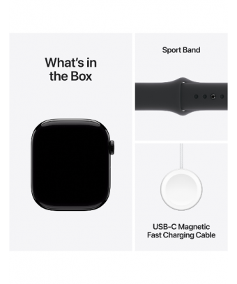 Apple Watch Series 10 GPS 46 mm Aluminium Noir de Jais