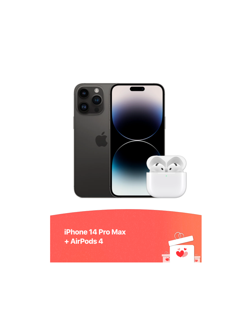 iPhone 14 Pro Max et AirPods 4