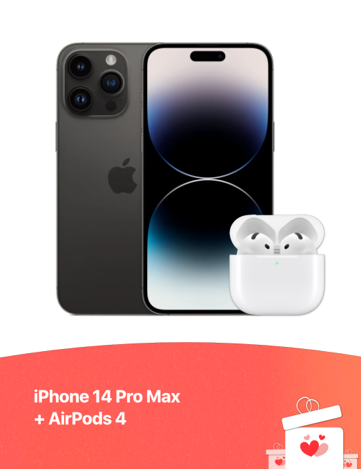 iPhone 14 Pro Max et AirPods 4